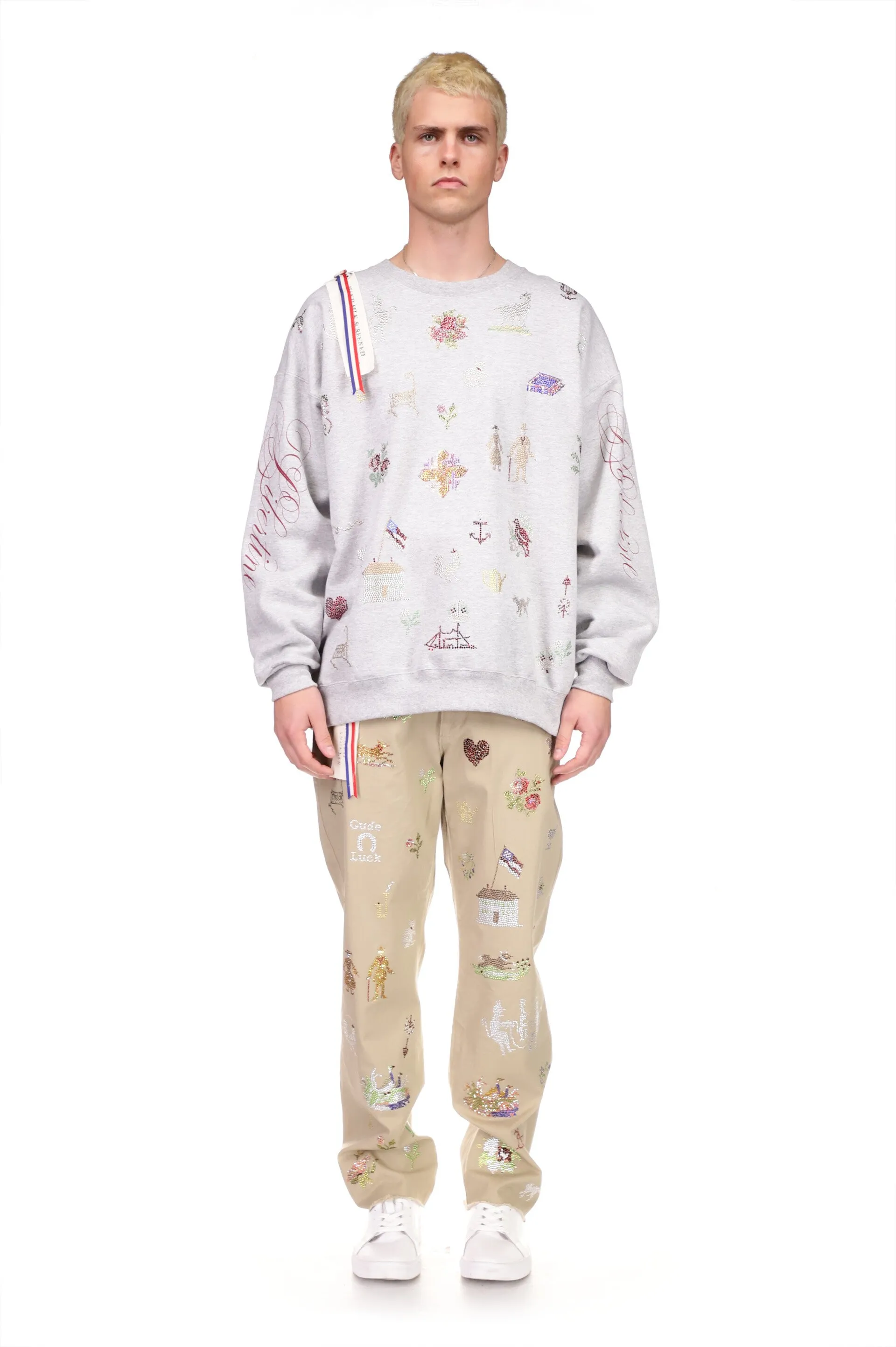 '19th Century Sampler' Pullover Sweatshirt