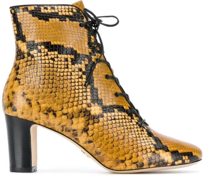 Tory Burch Vienna 70mm lace-up booties Gold