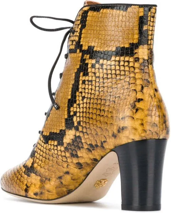 Tory Burch Vienna 70mm lace-up booties Gold